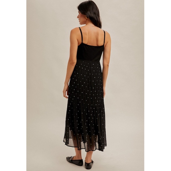"The Tracy" Black Polka Dot Dress - Picture 2 of 2